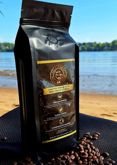 "MeloFarm - Premium whole bean Medium roast coffee" 16 Ounces - Colombian 100% Arabica